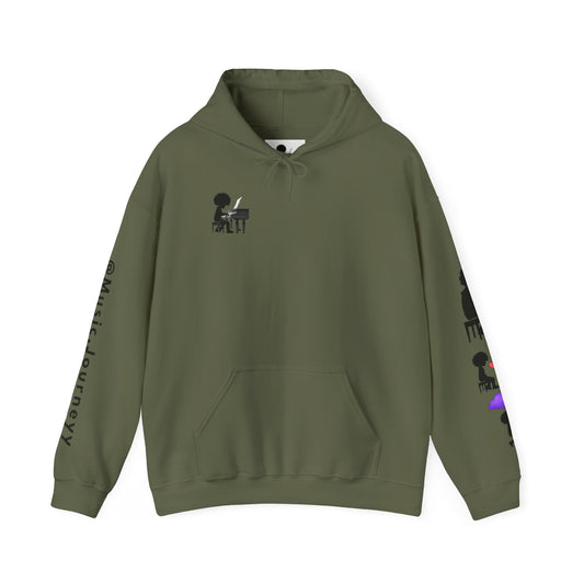 Creative Vibes Unisex Hooded Sweatshirt - Piano Art Design