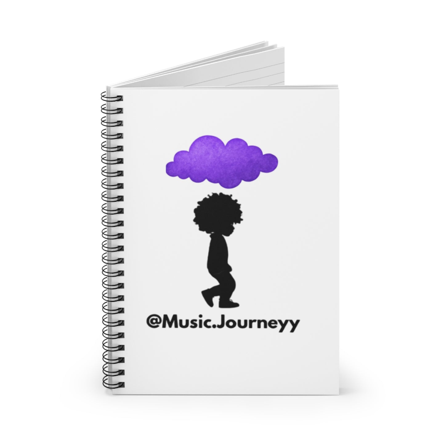 Inspiring Music.Journeyy Spiral Notebook - Ruled Line for Creative Souls