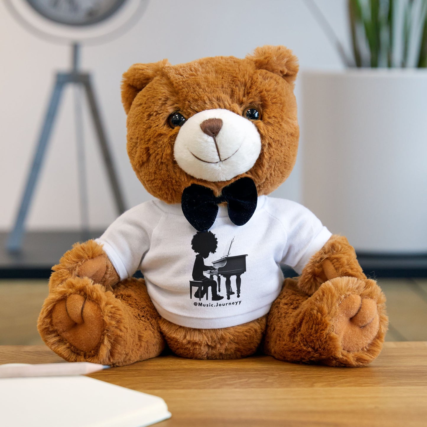 Music.Journeyy Teddy Bear with T-Shirt – Cute Gift for Kids & Music Lovers